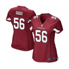 Women's Arizona Cardinals #56 Terrell Suggs Game Red Team Color Football Jersey