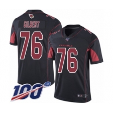Men's Arizona Cardinals #76 Marcus Gilbert Limited Black Rush Vapor Untouchable 100th Season Football Jersey