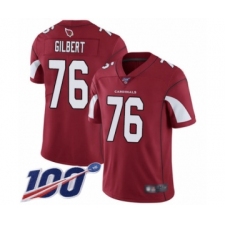 Men's Arizona Cardinals #76 Marcus Gilbert Red Team Color Vapor Untouchable Limited Player 100th Season Football Jersey