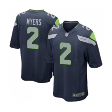 Men's Seattle Seahawks #2 Jason Myers Game Navy Blue Team Color Football Jersey