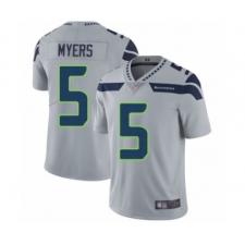 Men's Seattle Seahawks #5 Jason Myers Grey Alternate Vapor Untouchable Limited Player Football Jersey
