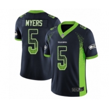Men's Seattle Seahawks #5 Jason Myers Limited Navy Blue Rush Drift Fashion Football Jersey