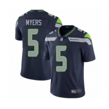 Men's Seattle Seahawks #5 Jason Myers Navy Blue Team Color Vapor Untouchable Limited Player Football Jersey
