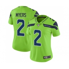 Women's Seattle Seahawks #2 Jason Myers Limited Green Rush Vapor Untouchable Football Jersey
