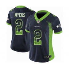 Women's Seattle Seahawks #2 Jason Myers Limited Navy Blue Rush Drift Fashion Football Jersey