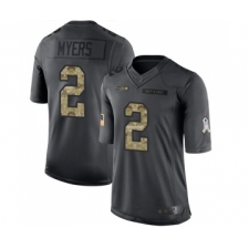 Youth Seattle Seahawks #2 Jason Myers Limited Black 2016 Salute to Service Football Jersey