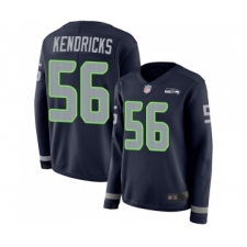 Women's Seattle Seahawks #56 Mychal Kendricks Limited Navy Blue Therma Long Sleeve Football Jersey
