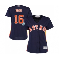 Women's Houston Astros #16 Aledmys Diaz Authentic Navy Blue Alternate Cool Base Baseball Jersey