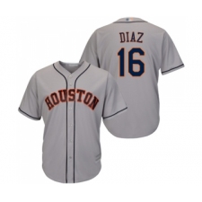 Youth Houston Astros #16 Aledmys Diaz Authentic Grey Road Cool Base Baseball Jersey