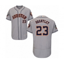 Men's Houston Astros #23 Michael Brantley Grey Road Flex Base Authentic Collection 2019 World Series Bound Baseball Jersey