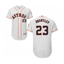 Men's Houston Astros #23 Michael Brantley White Home Flex Base Authentic Collection Baseball Jersey