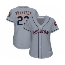 Women's Houston Astros #23 Michael Brantley Authentic Grey Road Cool Base Baseball Jersey