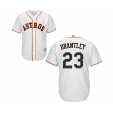 Youth Houston Astros #23 Michael Brantley Authentic White Home Cool Base Baseball Jersey