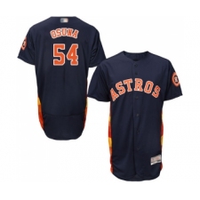 Men's Houston Astros #54 Roberto Osuna Navy Blue Alternate Flex Base Authentic Collection Baseball Jersey