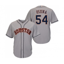 Men's Houston Astros #54 Roberto Osuna Replica Grey Road Cool Base Baseball Jersey