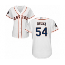 Women's Houston Astros #54 Roberto Osuna Authentic White Home Cool Base 2019 World Series Bound Baseball Jersey