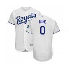 Men's Kansas City Royals #0 Terrance Gore White Flexbase Authentic Collection Baseball Jersey