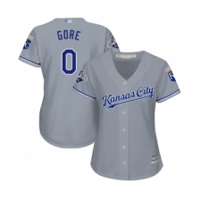 Women's Kansas City Royals #0 Terrance Gore Replica Grey Road Cool Base Baseball Jersey