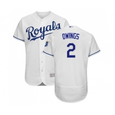 Men's Kansas City Royals #2 Chris Owings White Flexbase Authentic Collection Baseball Jersey