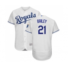 Men's Kansas City Royals #21 Homer Bailey White Flexbase Authentic Collection Baseball Jersey