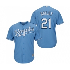 Youth Kansas City Royals #21 Homer Bailey Replica Light Blue Alternate 1 Cool Base Baseball Jersey