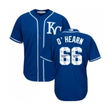 Men's Kansas City Royals #66 Ryan O Hearn Blue Authentic Blue Team Logo Fashion Cool Base Baseball Jersey
