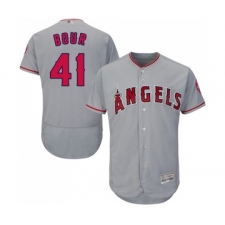 Men's Los Angeles Angels of Anaheim #41 Justin Bour Grey Road Flex Base Authentic Collection Baseball Jersey