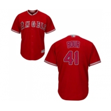 Men's Los Angeles Angels of Anaheim #41 Justin Bour Replica Red Alternate Cool Base Baseball Jersey