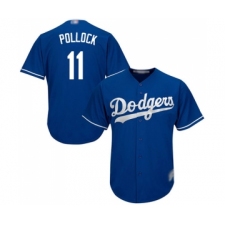 Youth Los Angeles Dodgers #11 A. J. Pollock Authentic Royal Blue Alternate Cool Base Baseball Jersey