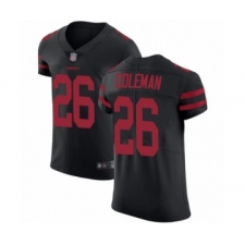 Men's San Francisco 49ers #26 Tevin Coleman Black Alternate Vapor Untouchable Elite Player Football Jersey