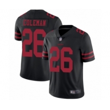 Men's San Francisco 49ers #26 Tevin Coleman Black Vapor Untouchable Limited Player Football Jersey