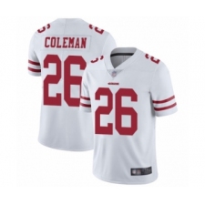 Men's San Francisco 49ers #26 Tevin Coleman White Vapor Untouchable Limited Player Football Jersey