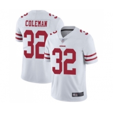 Men's San Francisco 49ers #32 Tevin Coleman White Vapor Untouchable Limited Player Football Jersey