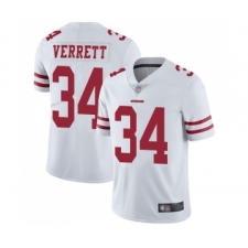 Men's San Francisco 49ers #34 Jason Verrett White Vapor Untouchable Limited Player Football Jersey