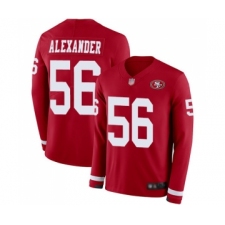 Men's San Francisco 49ers #56 Kwon Alexander Limited Red Therma Long Sleeve Football Jersey