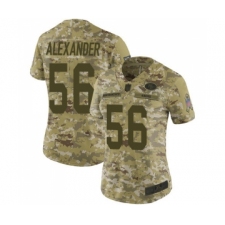Women's San Francisco 49ers #56 Kwon Alexander Limited Camo 2018 Salute to Service Football Jersey