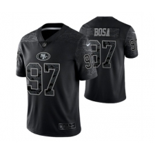 Men's San Francisco 49ers #97 Nick Bosa Black Reflective Limited Stitched Football Jersey