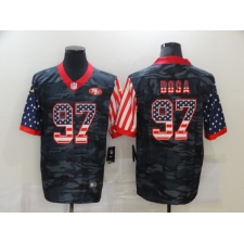 Men's San Francisco 49ers #97 Nick Bosa Camo Flag Nike Limited Jersey