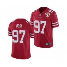 Men's San Francisco 49ers #97 Nick Bosa Red 2021 75th Anniversary Vapor Untouchable Limited Jersey
