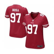 Women's San Francisco 49ers #97 Nick Bosa Game Red Team Color Football Jersey