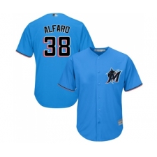 Youth Miami Marlins #38 Jorge Alfaro Replica Blue Alternate 1 Cool Base Baseball Jersey