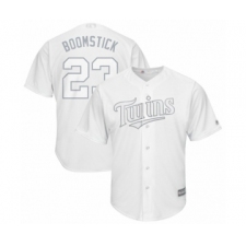 Men's Minnesota Twins #23 Nelson Cruz Authentic  Boomstick White 2019 Players Weekend Baseball Jersey
