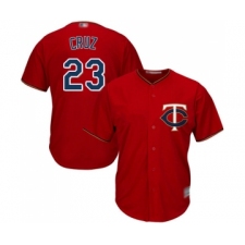 Men's Minnesota Twins #23 Nelson Cruz Replica Scarlet Alternate Cool Base Baseball Jersey
