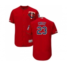 Men's Minnesota Twins #23 Nelson Cruz Scarlet Alternate Flex Base Authentic Collection Baseball Jersey