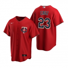 Men's Nike Minnesota Twins #23 Nelson Cruz Red Alternate Stitched Baseball Jersey