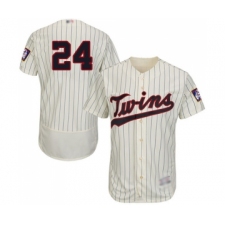 Men's Minnesota Twins #24 C. J. Cron Cream Alternate Flex Base Authentic Collection Baseball Jersey