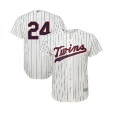 Men's Minnesota Twins #24 C. J. Cron Replica Cream Alternate Cool Base Baseball Jersey