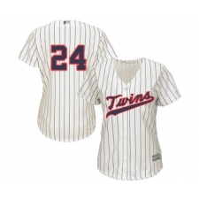 Women's Minnesota Twins #24 C. J. Cron Replica Cream Alternate Cool Base Baseball Jersey