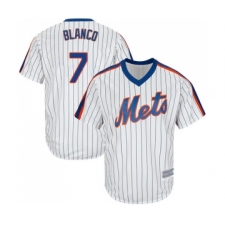 Men's New York Mets #7 Gregor Blanco Replica White Alternate Cool Base Baseball Jersey
