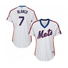 Women's New York Mets #7 Gregor Blanco Authentic White Alternate Cool Base Baseball Jersey